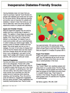 Diabetes Snack Handout