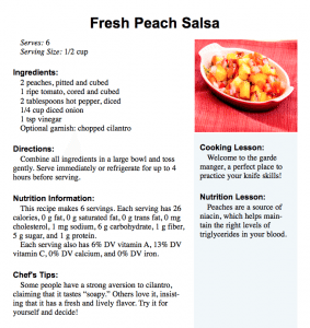 Peach Salsa Handout