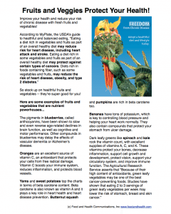 Freedom from Chronic Disease Handout