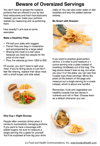 Portion Control Handout