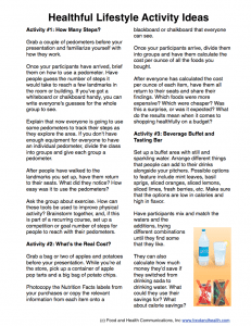 Healthful Choices Activities