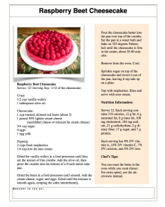 Raspberry Beet Cheesecake