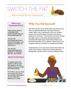 Unsaturated Fat Handout