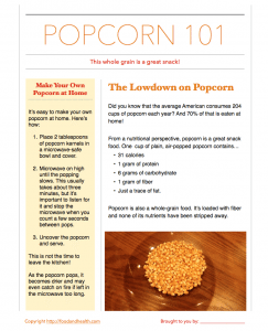 Free Popcorn Handout