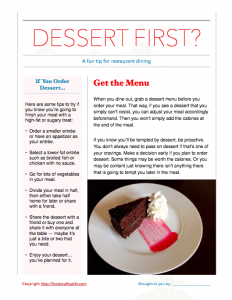 Dessert First Handout