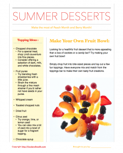 Fruit Dessert Bar