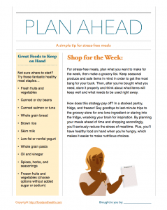 Plan Ahead Handout