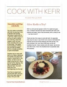 Cooking with Kefir