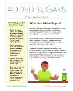 Free Added Sugars Handout