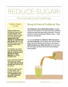Sugar Reduction Handout Members