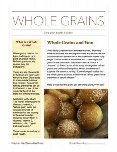 Whole Grain Handout for Members
