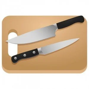 Knives and Cutting Board