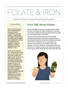 Dietary Guidelines Folate Iron