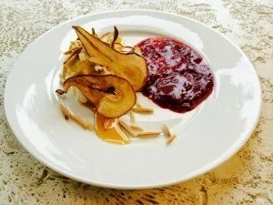 Pear Yogurt Snack Plate