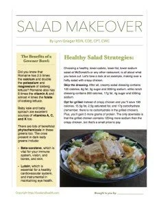 Salad Nutrients and Fast Food