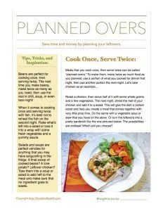 Cook Once Serve Twice