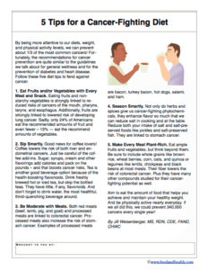 Cancer Fighting Diet