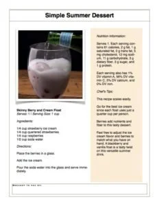 Skinny Berry and Cream Float