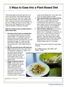 thumbnail of Plant Based Handout