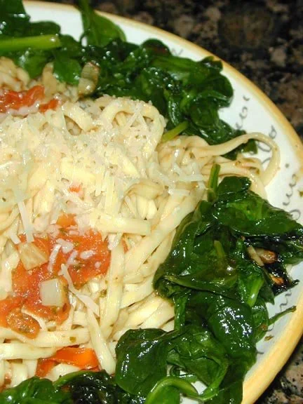 Plated pasta