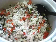chicken, lentils and rice