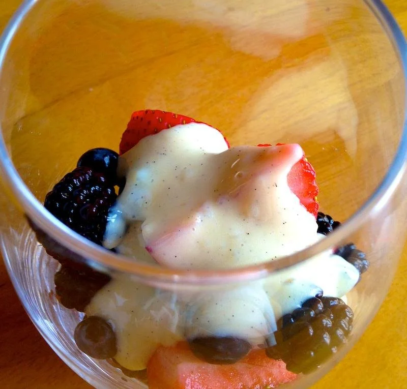 Berries with Vanilla Custard Sauce