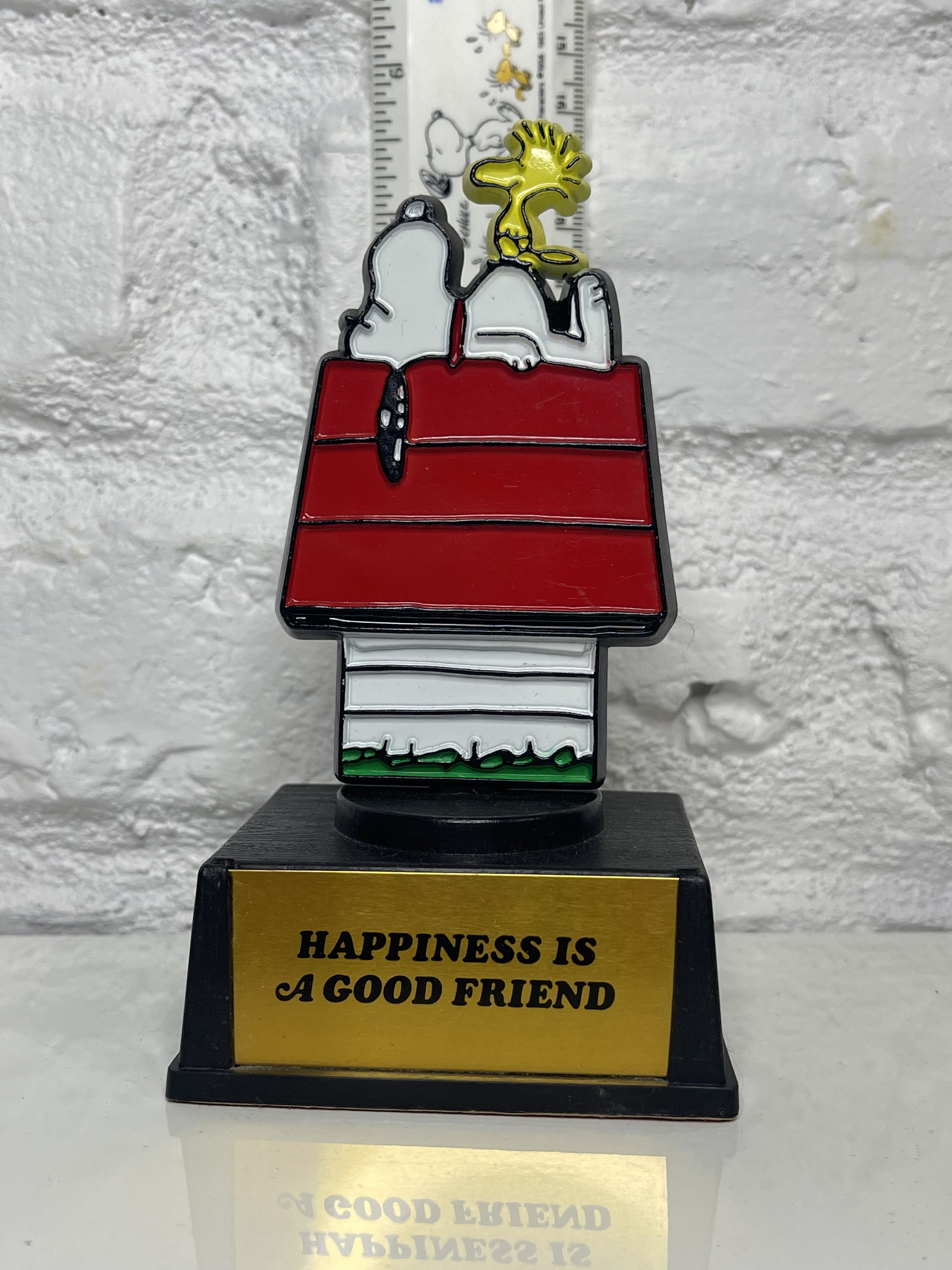 70s Aviva Snoopy Mini Ceramic trophy/I MISS YOU/セラミック