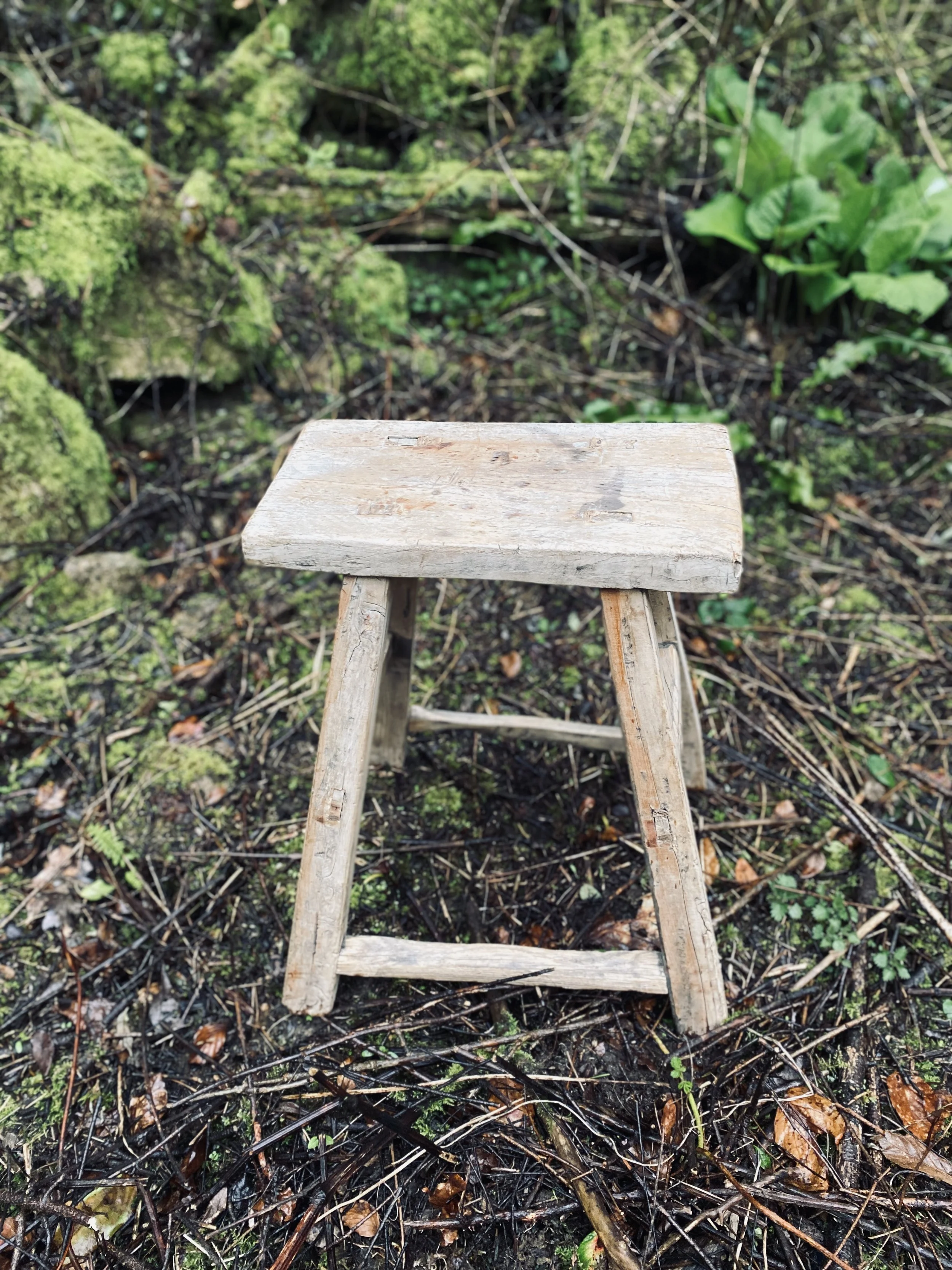 Rustic garden stool deals