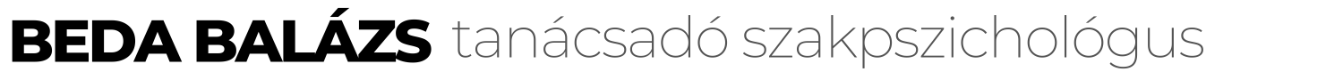 Beda Balázs - tanácsadó szakpszichológus