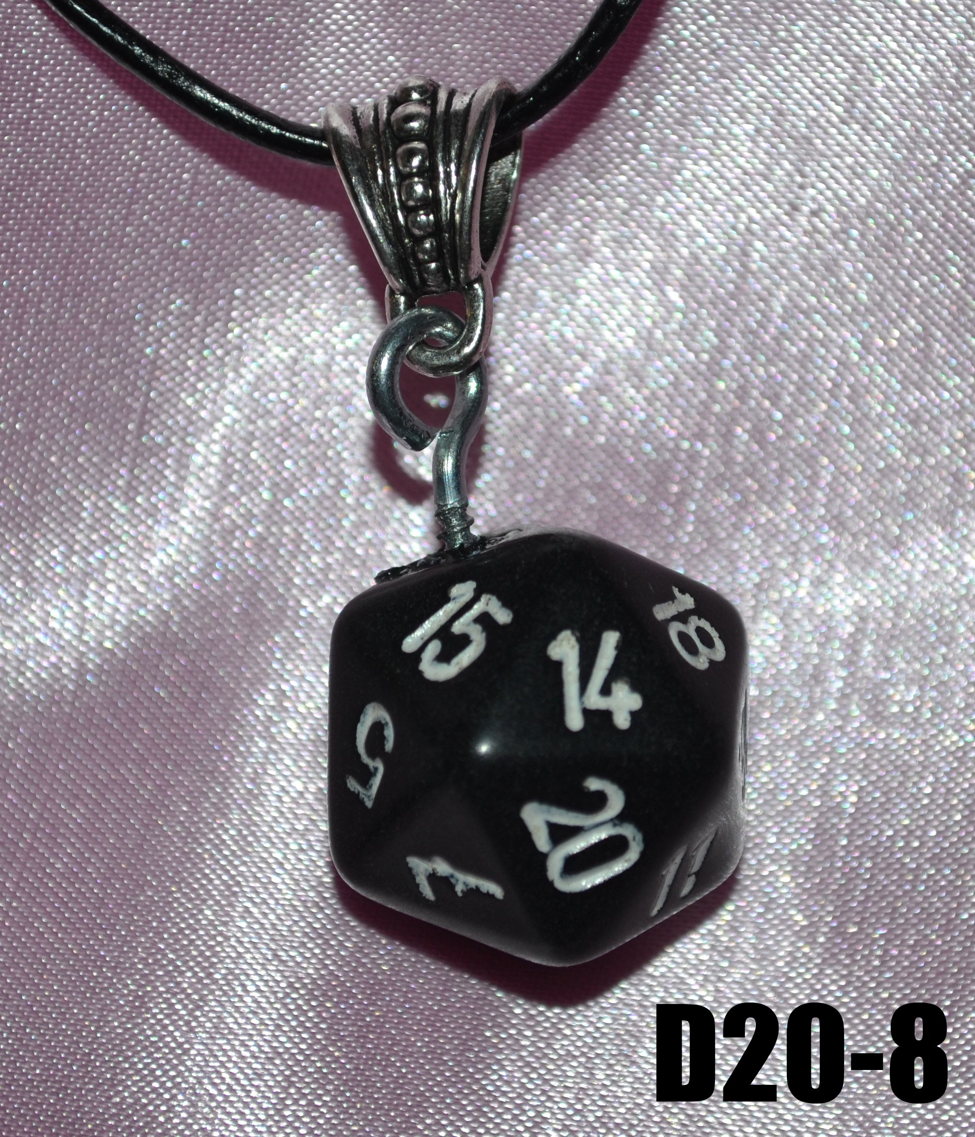 D20 D 20 Dice Die Gamer Necklace - CHOOSE! — Amber Davis Art