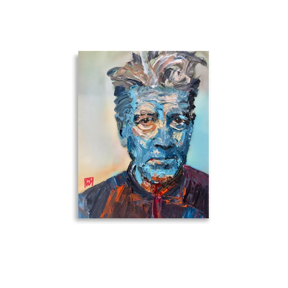 David Lynch Impasto Expressionist Portrait Print Wall Art Poster