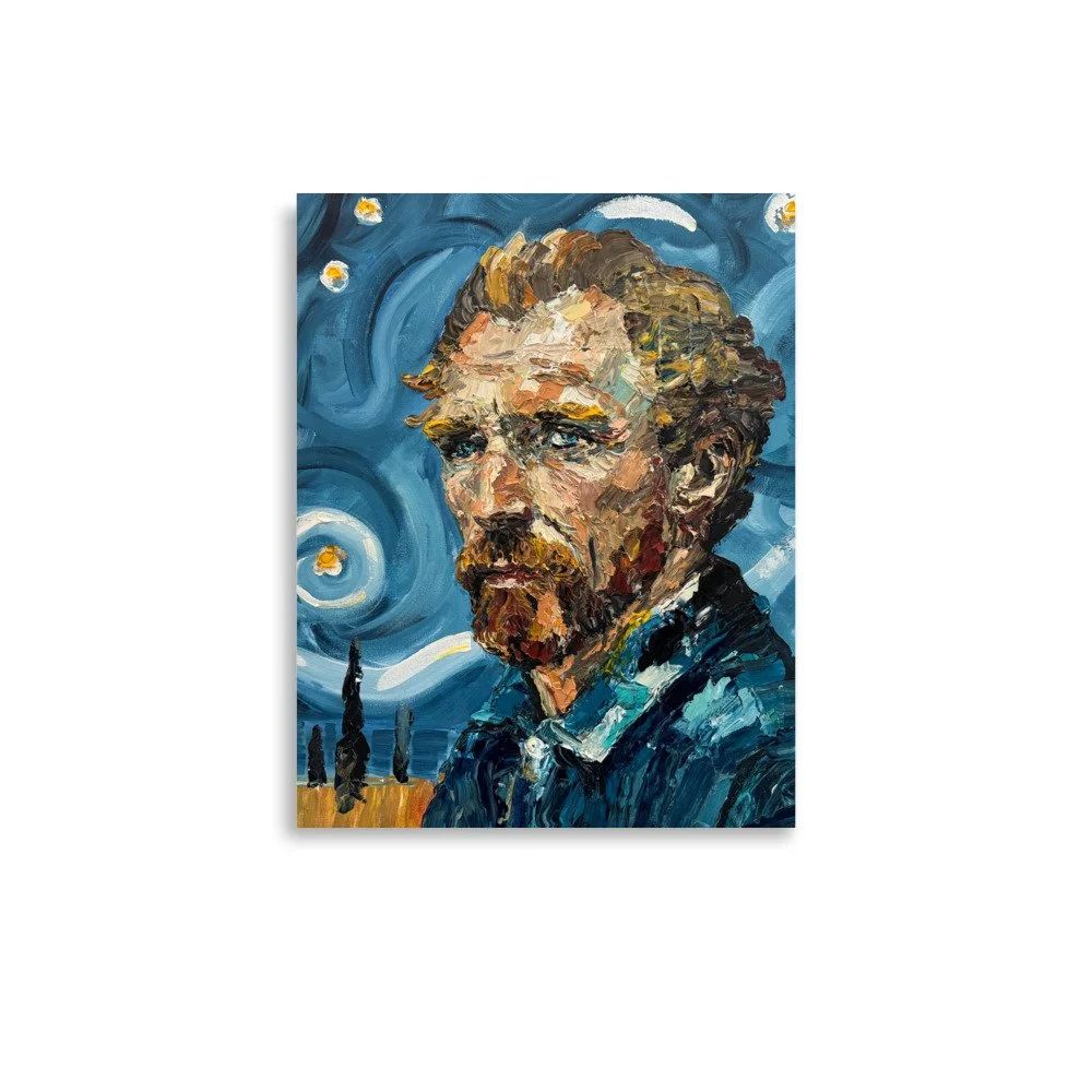 Original Impasto Vincent Van Gogh Portrait Wall Art Print Poster