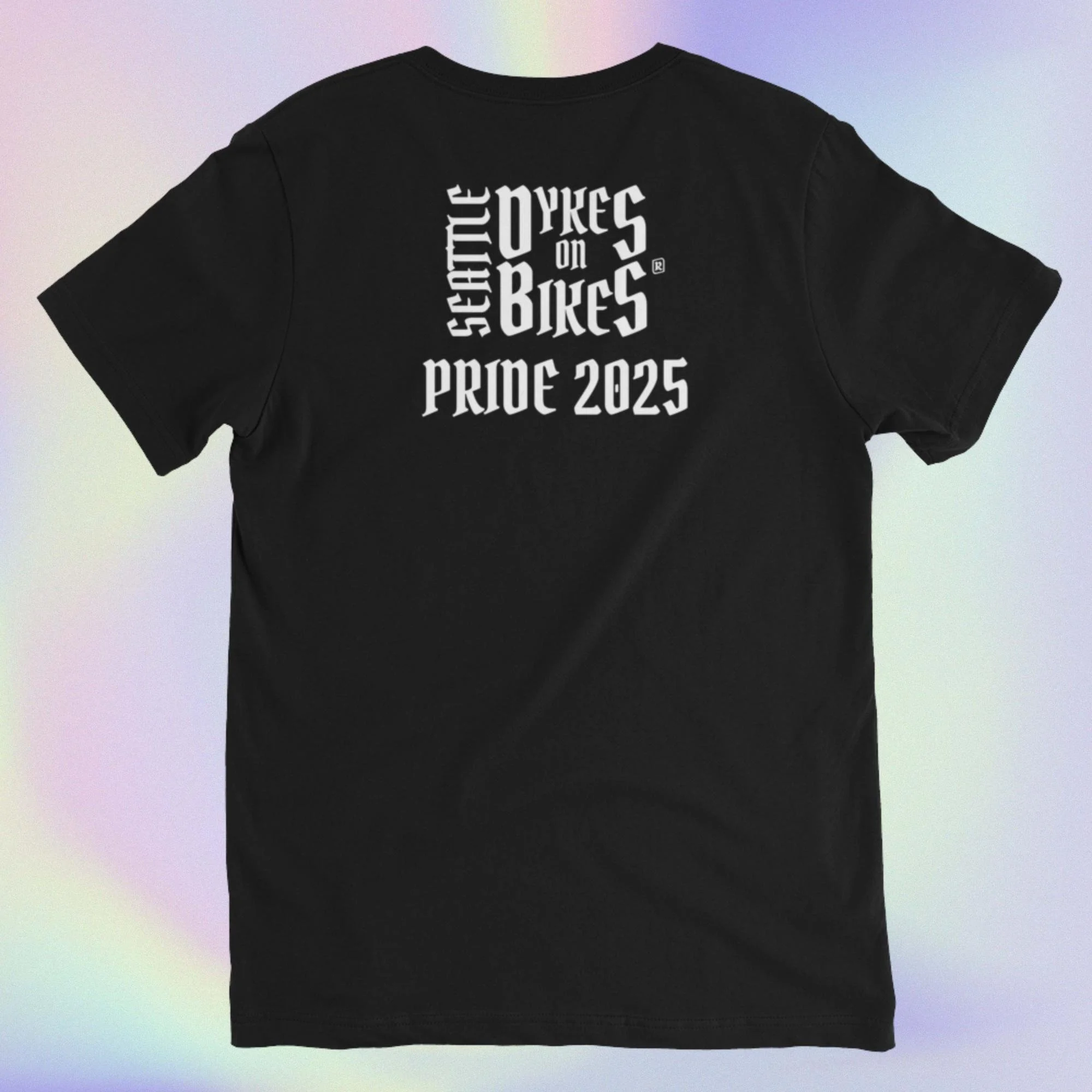 Limited Edition Pride 2025 V Neck T-Shirt — Seattle Dykes on