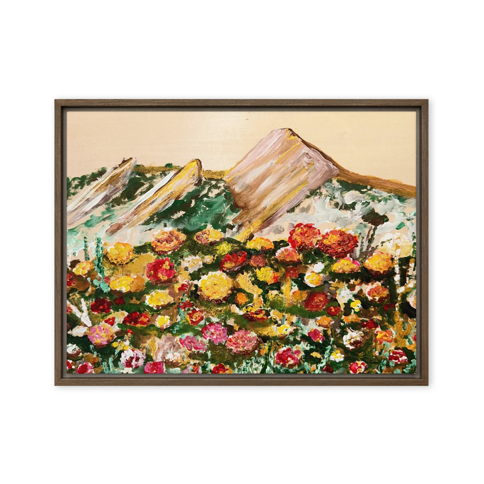 Flatiron Flowers Framed Canvas Print — Artwork By C - Caroline
