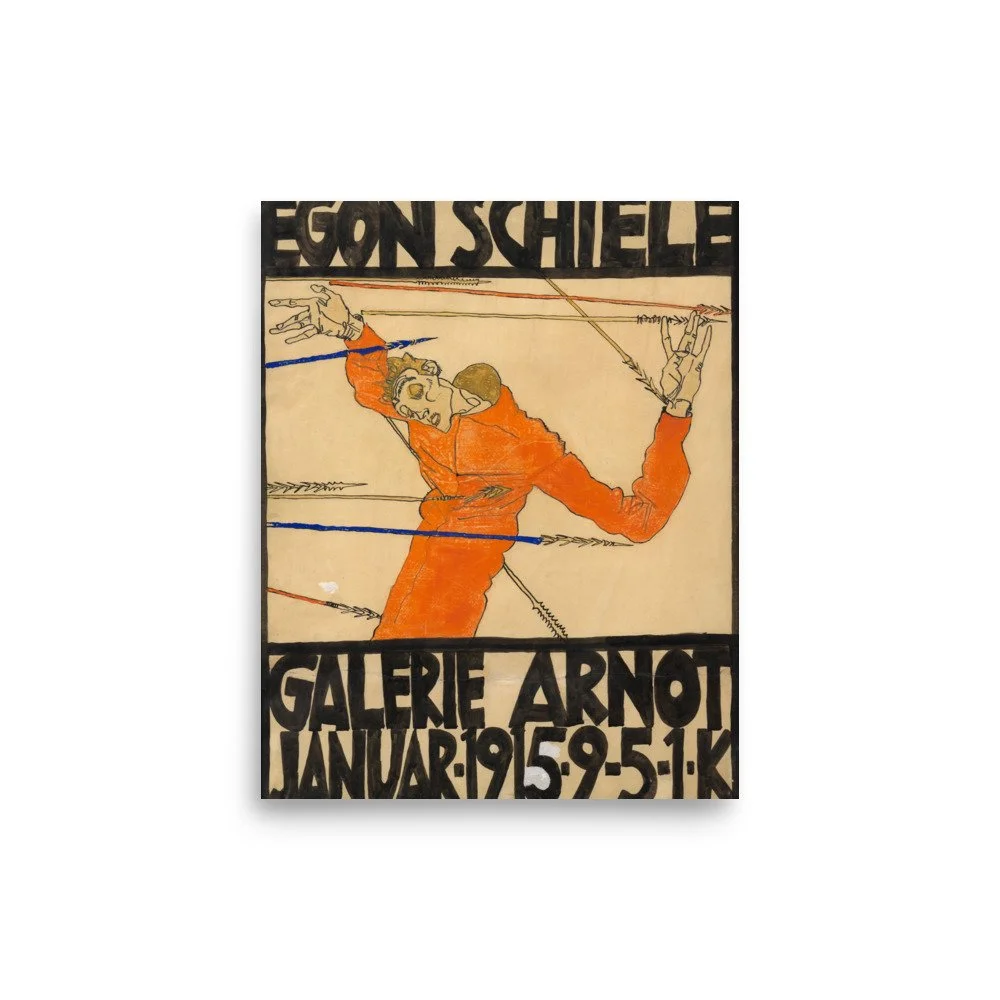 Egon Schiele: Poster of the Egon Schiele exhibition in the Arnot