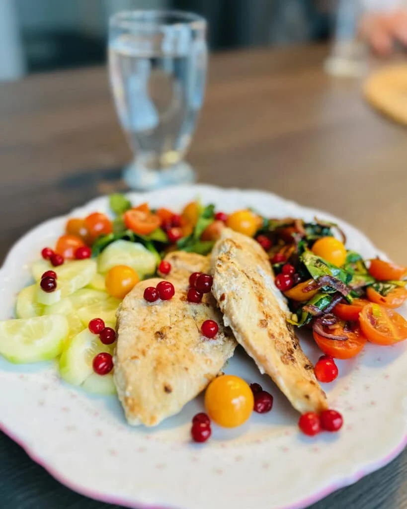 Kyckling med grönsaker. En T1-dag enligt ACT ALP.