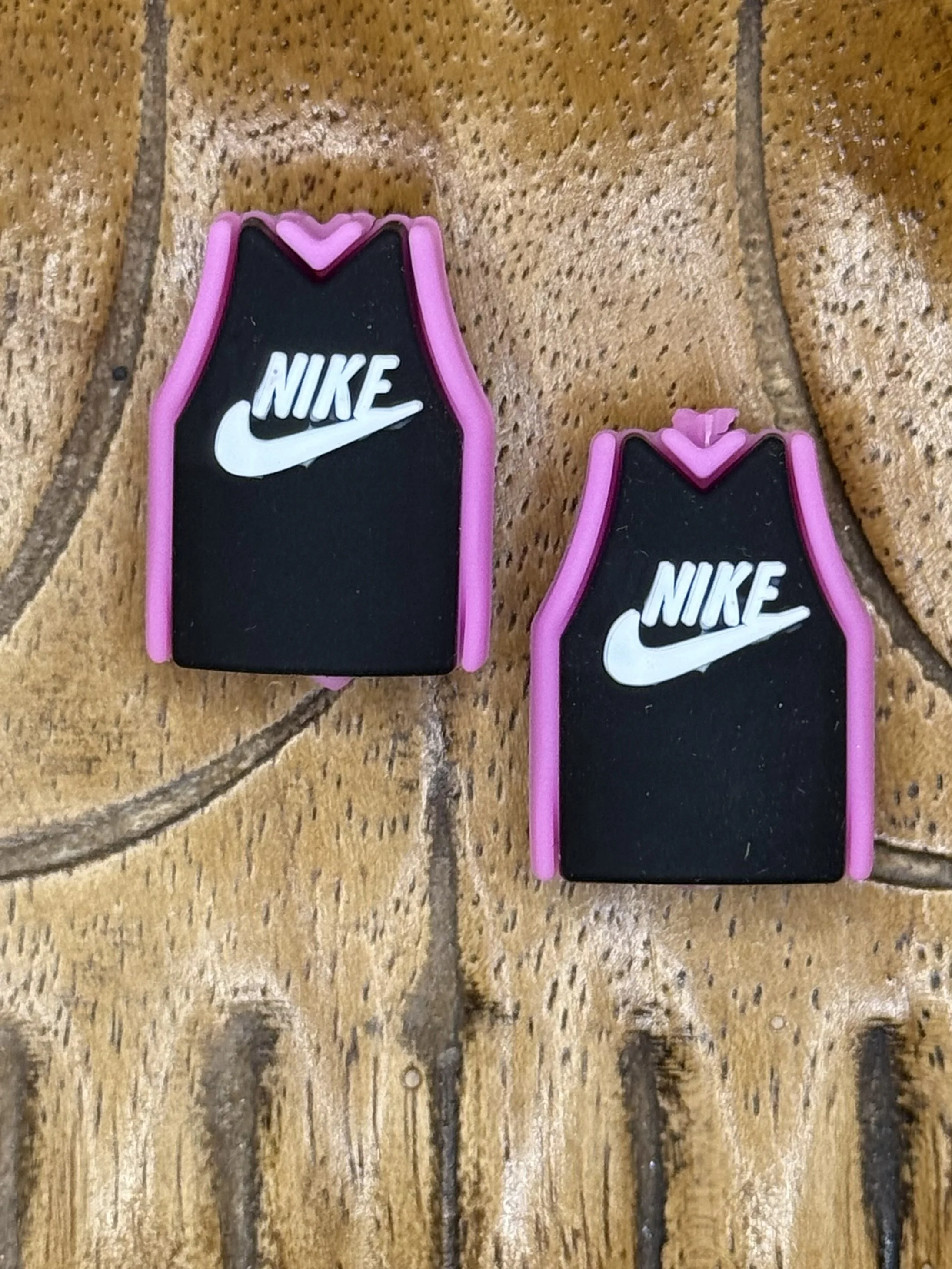 2d Silicone Nike Jersey assorted colors Focal bead (2 beads per