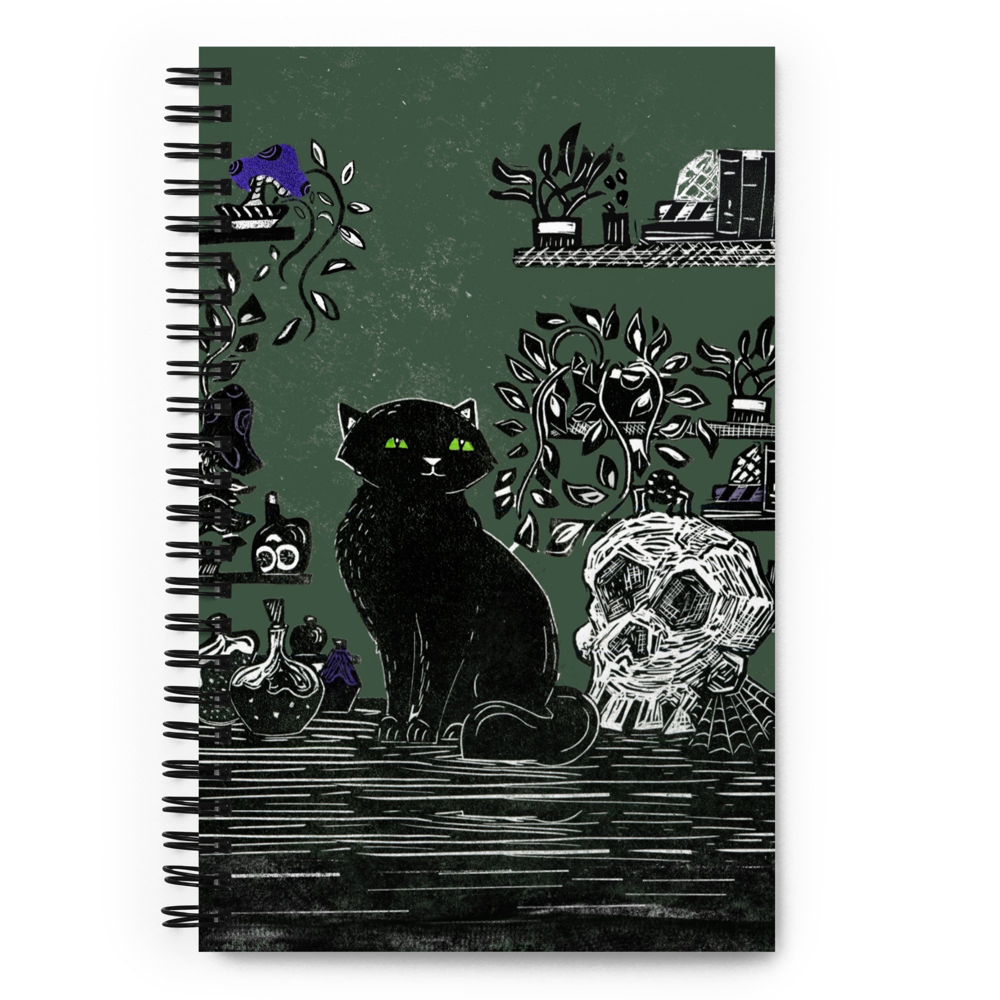 Kawaii Black Cat and Books Spiral Notebook, Cute Anime Black Cat Mental  Health Journal, Book Lover Student Notebook, Cat Lover 