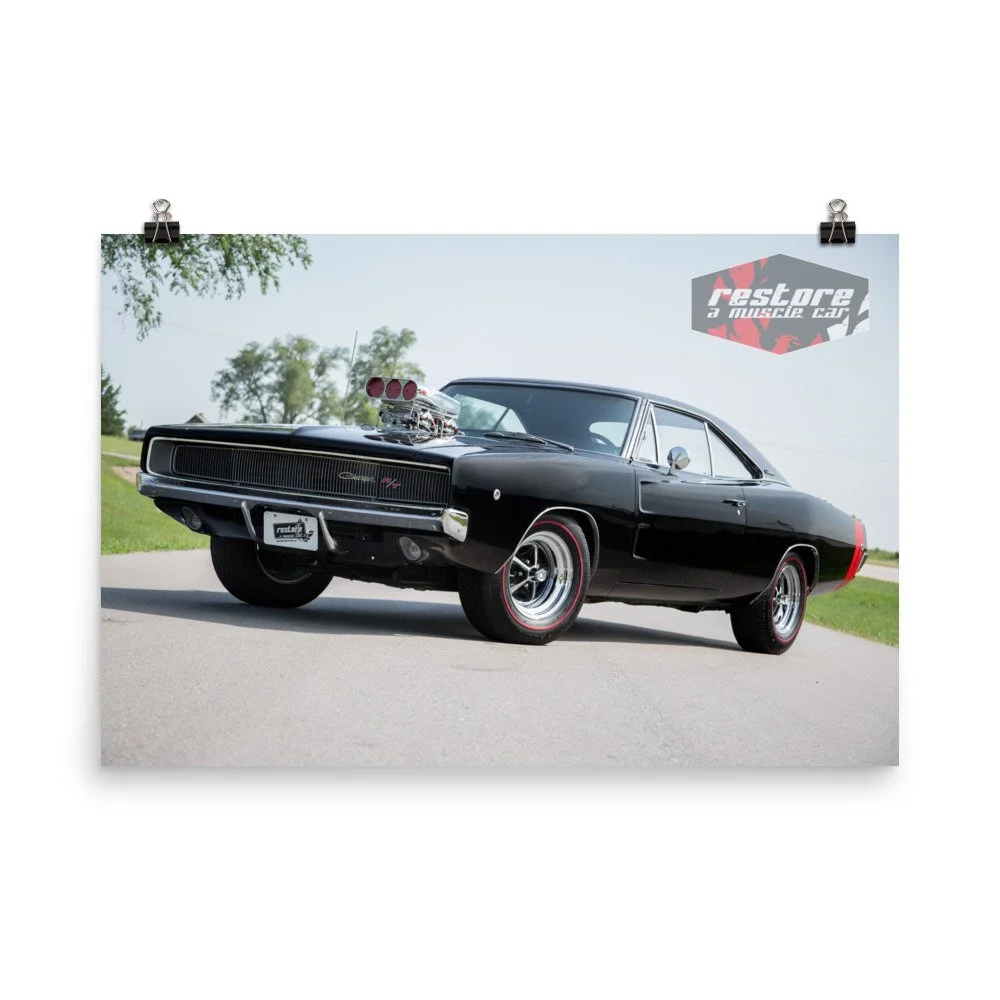 24x36 Matte Poster - 1969 Dodge Charger R/T 440 — Restore A Muscle Car