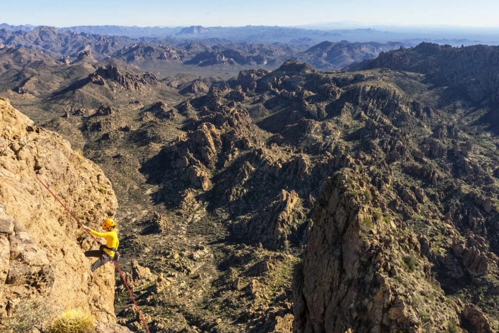 The Rappel off of the Summit of Weavers Needle