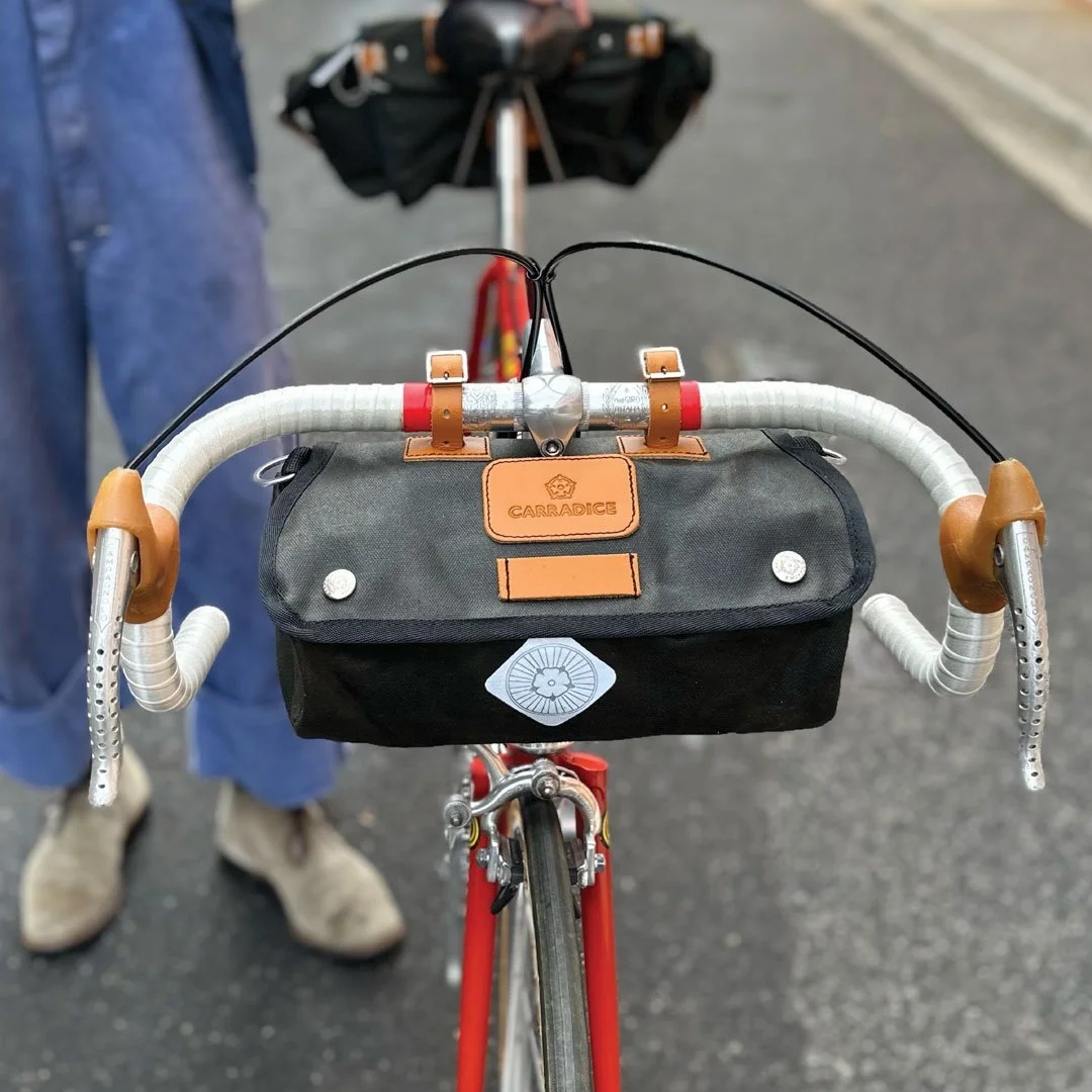 Carradice saddle bag on handlebars new arrivals