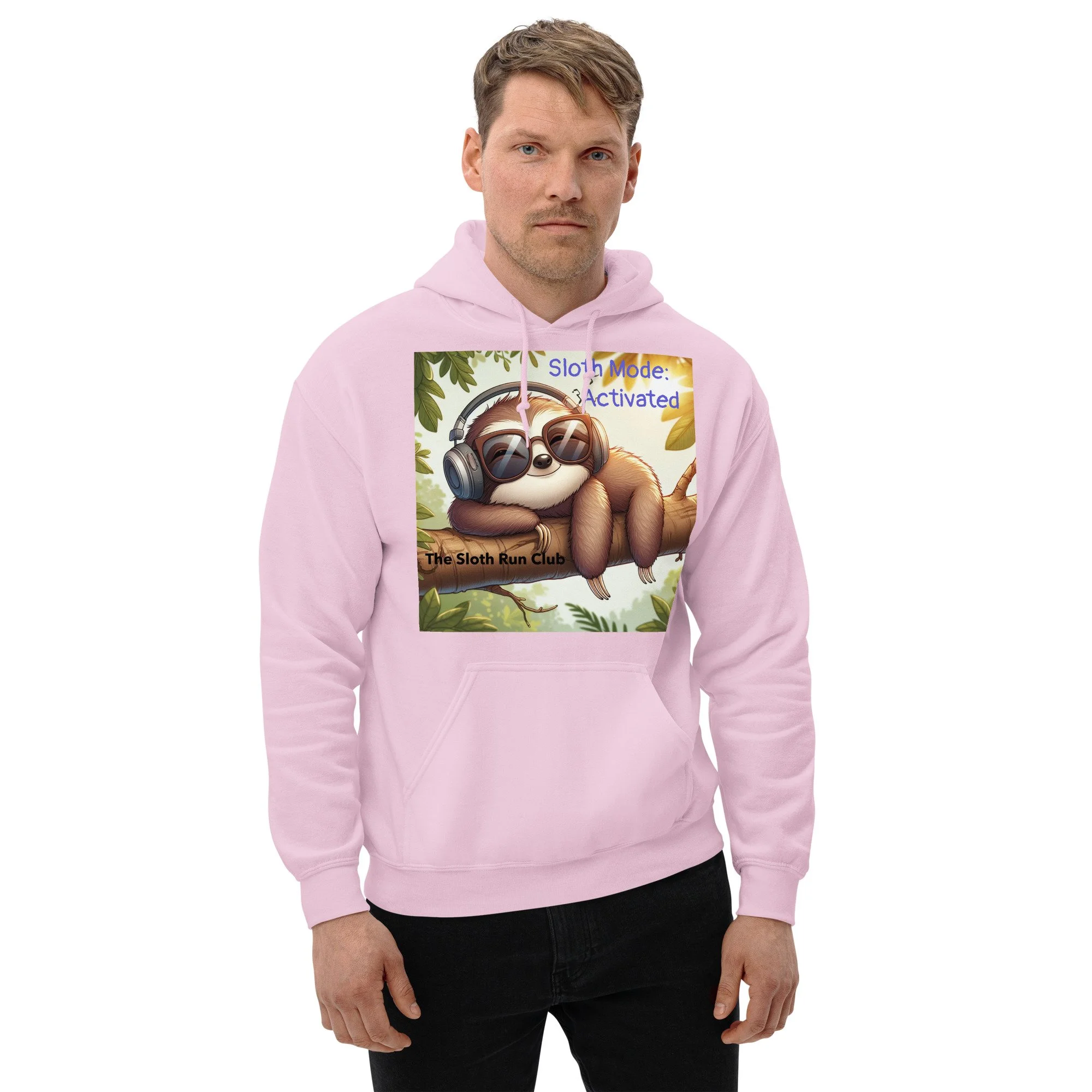 Pink sloth hoodie hotsell