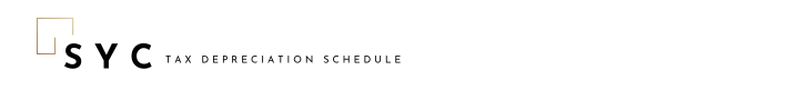 SYC Tax Depreciation Schedule