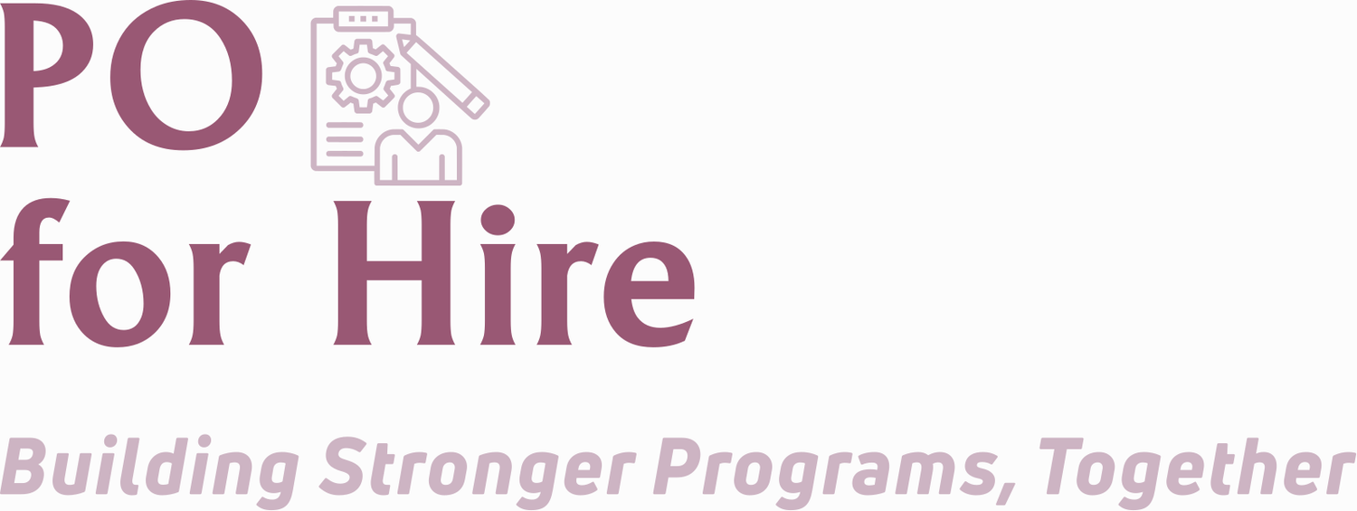 PO for Hire. Building Stronger Organizations, Together.