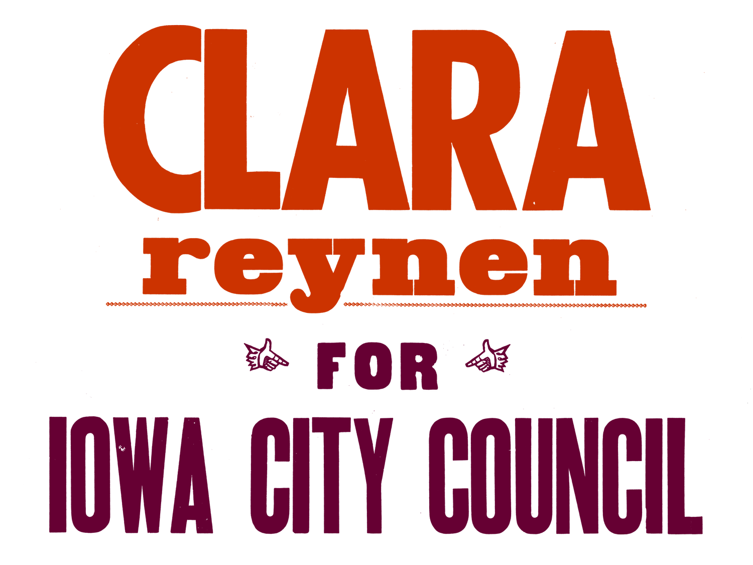 Clara Reynen for Iowa City Council