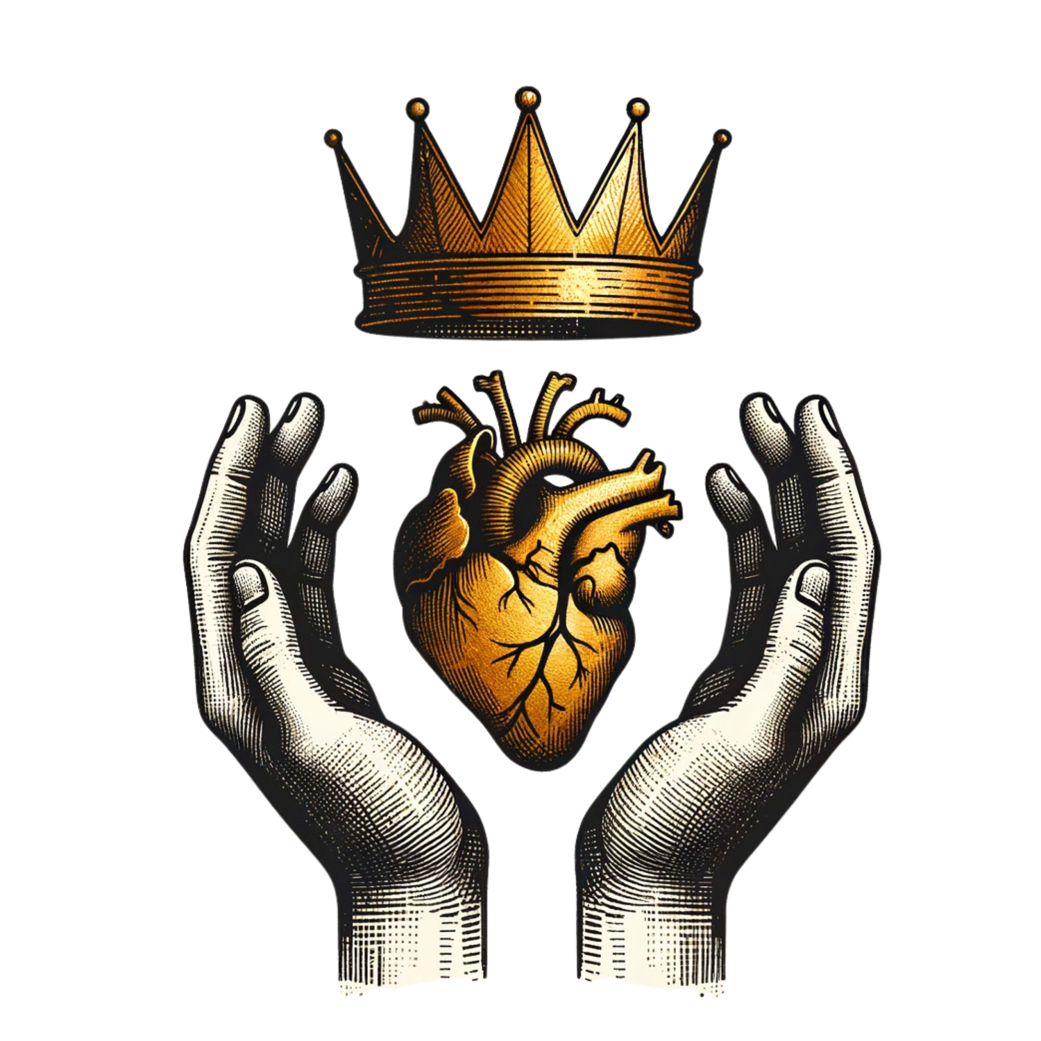 Crown Heart & Hands