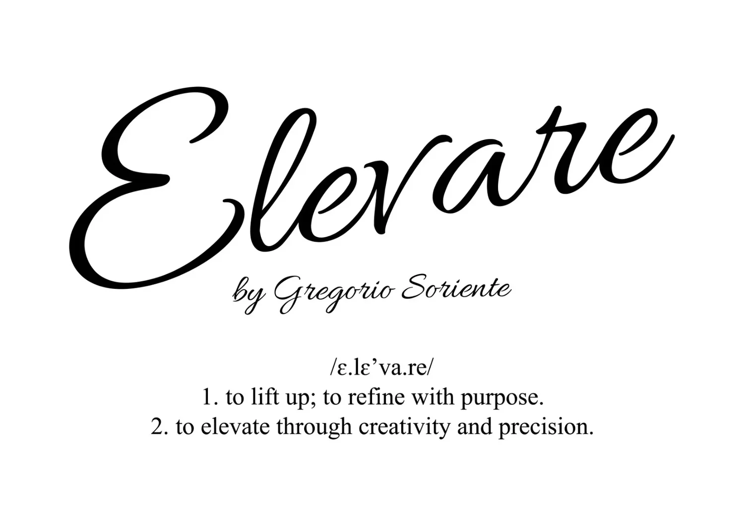 Elevare by Gregorio Soriente