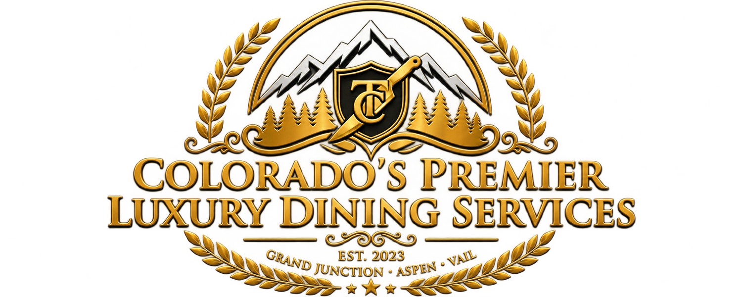 Luxury private chef services across Colorado, including Grand Junction, Aspen, Vail, and Breckenridge