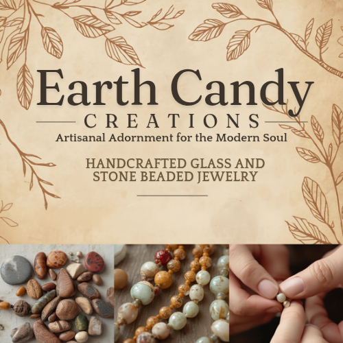 Earth. Candy Creations: Artisanal Adornments for the Modern Soul LLC Handcrafted Glass and Stone Jewelry