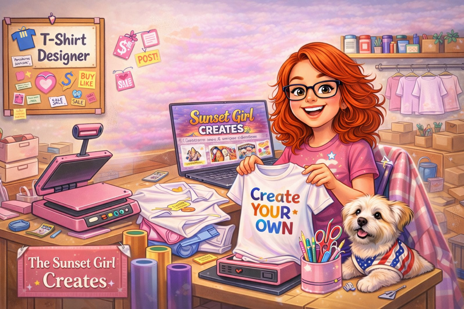The Sunset Girl Creates